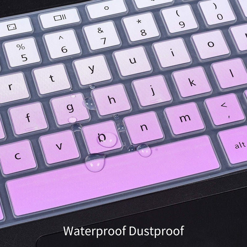 CaseBuy Dell Keyboard Cover for Chromebook 11.6" 3100 3110 3120 3180 3181 3189 5190 & Chromebook 13.3 3380 - Ombre Purple - Image 4